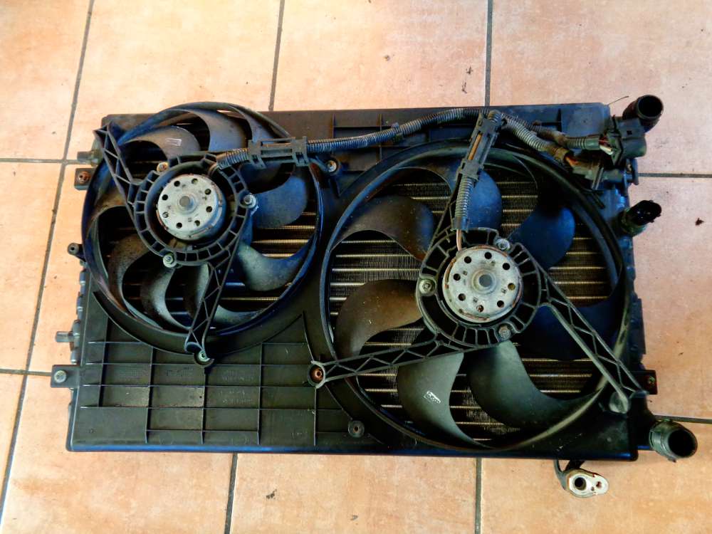 Skoda Fabia 6Y2 Bj:2003 Elektrol?fter K?hlerl?fter Wasserk?hler mit Klimaanlage 6Q0820411 6Q0121207A