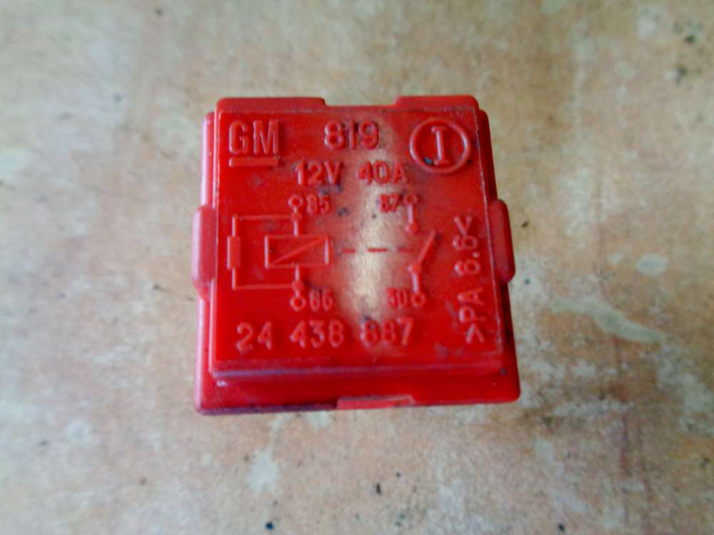 Opel Corsa D Relais Relay 12V 40A GM 24438887