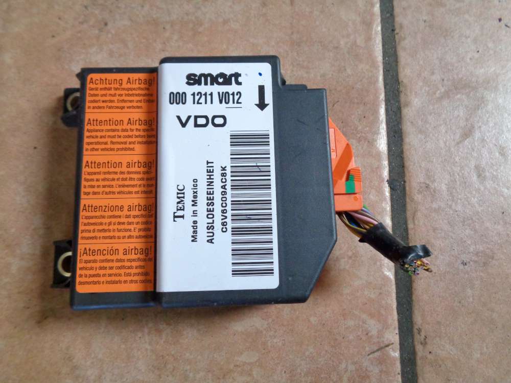 SMART Fortwo MC01 Bj:06 Airbagsteuergerät 0001211V012