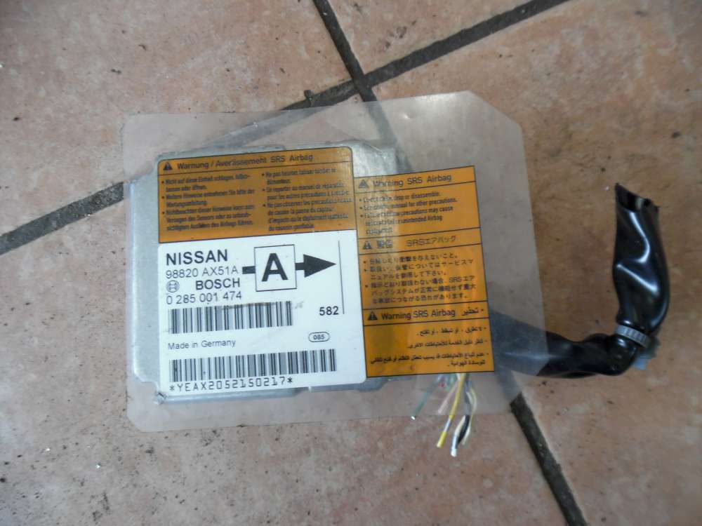 Nissan Micra K12 Airbag-Steuergerät 98820AX51A 0285001474