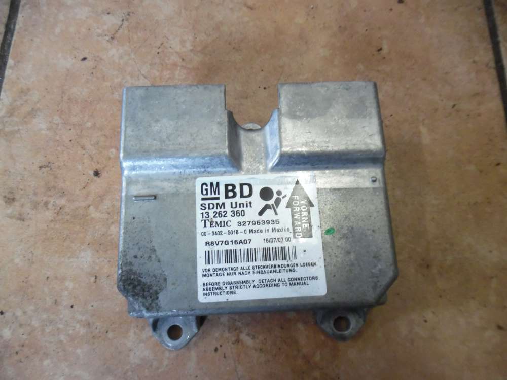 Opel Corsa D Airbagsteuergerät Steuergerät 13262360 327963935