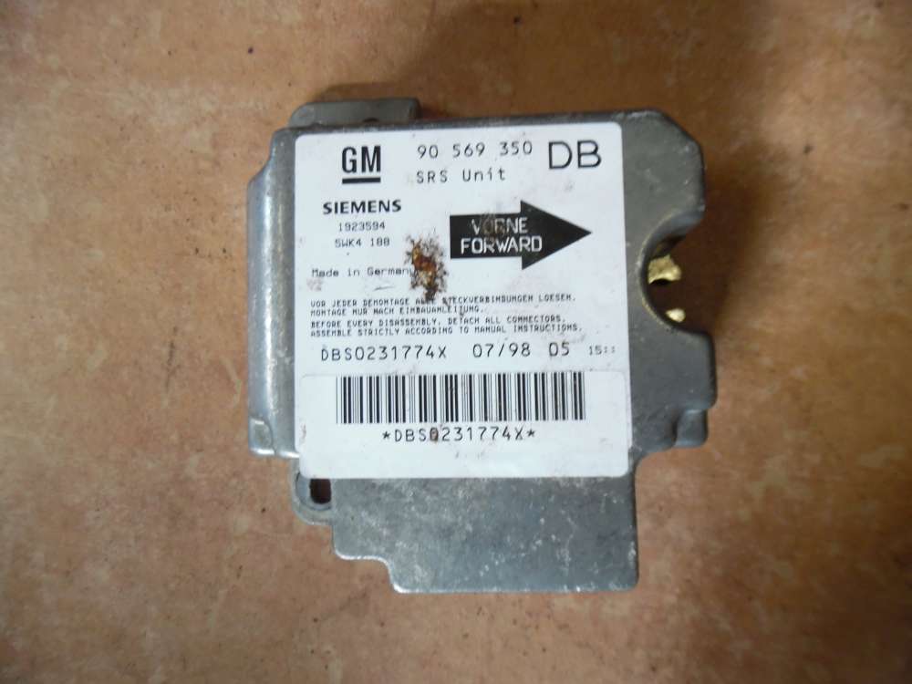Opel Vectra B Airbagsteuergerät 90569350DB