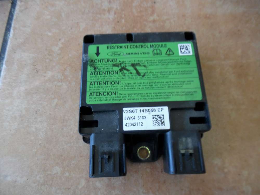 Ford Fiesta V Airbagsteuergerät 2S6T14B056EP Siemens