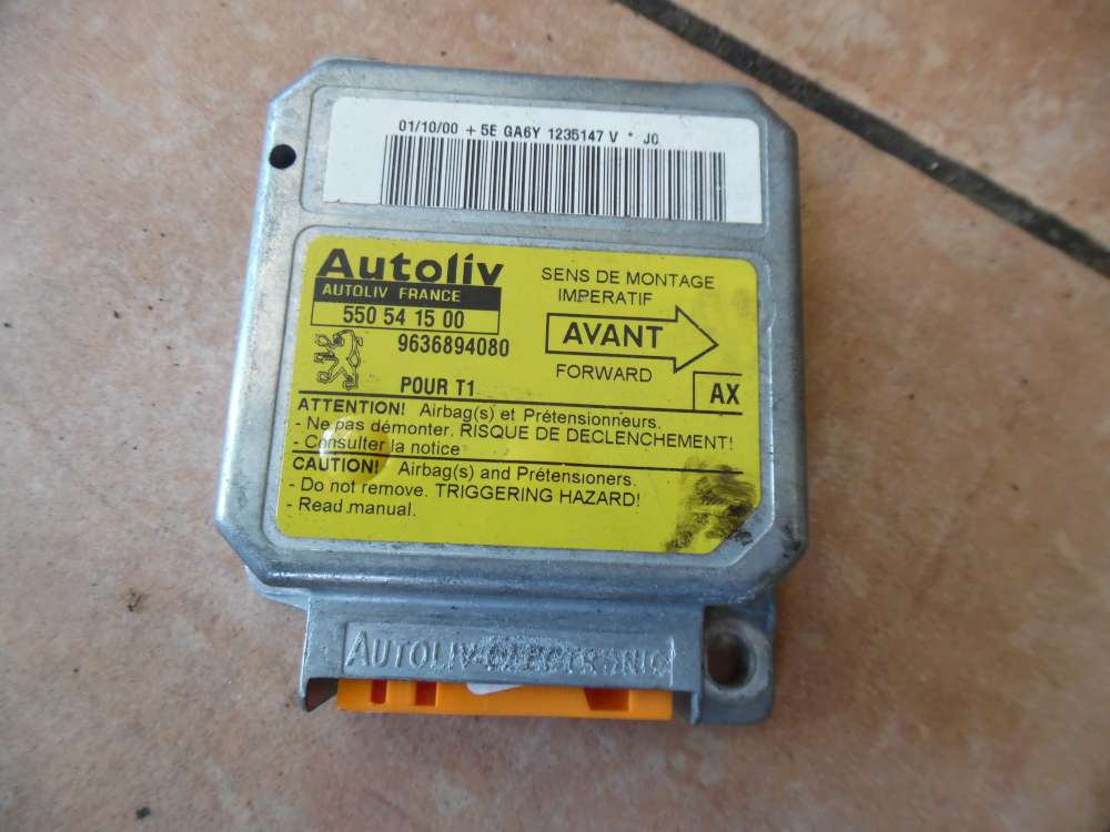 Peugeot 206 Steuergerät Airbagsteuergerät 9636894080