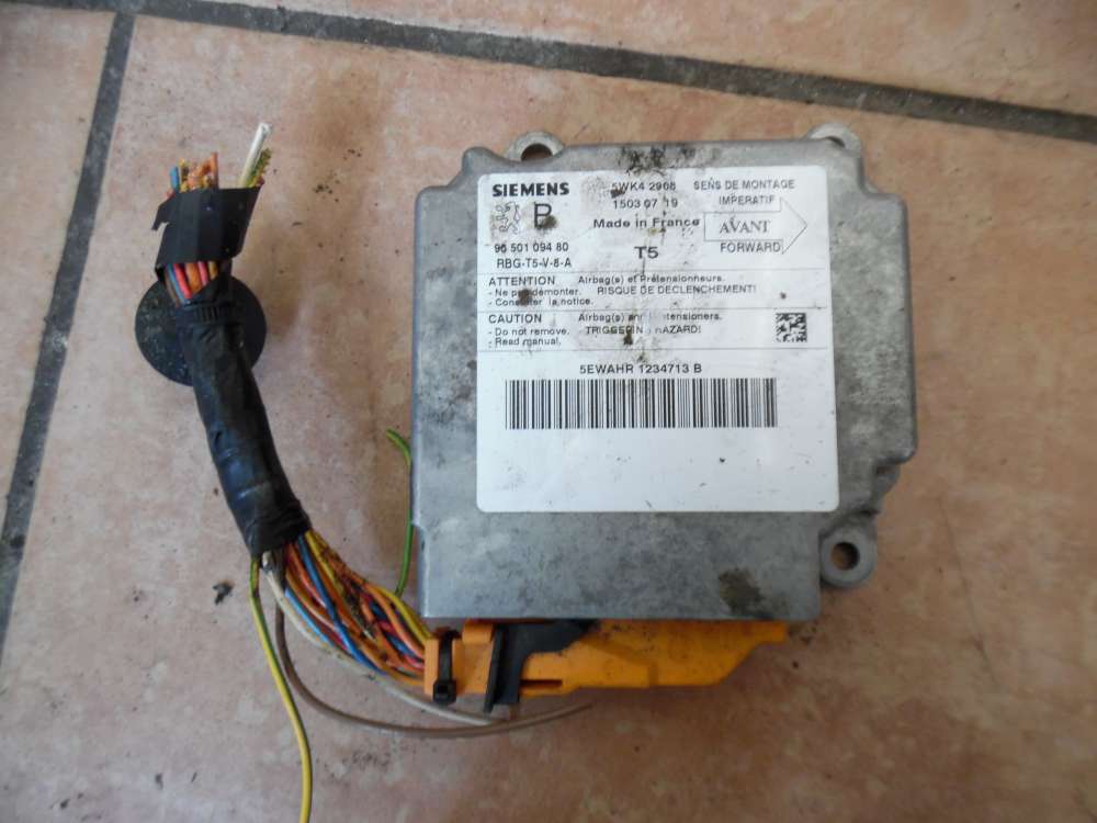 Peugeot 307 Airbag Steuergerät 9650109480
