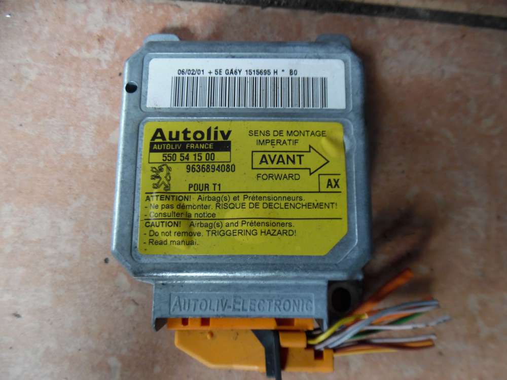 Peugeot 206 Steuergerät Airbagsteuergerät 9636894080