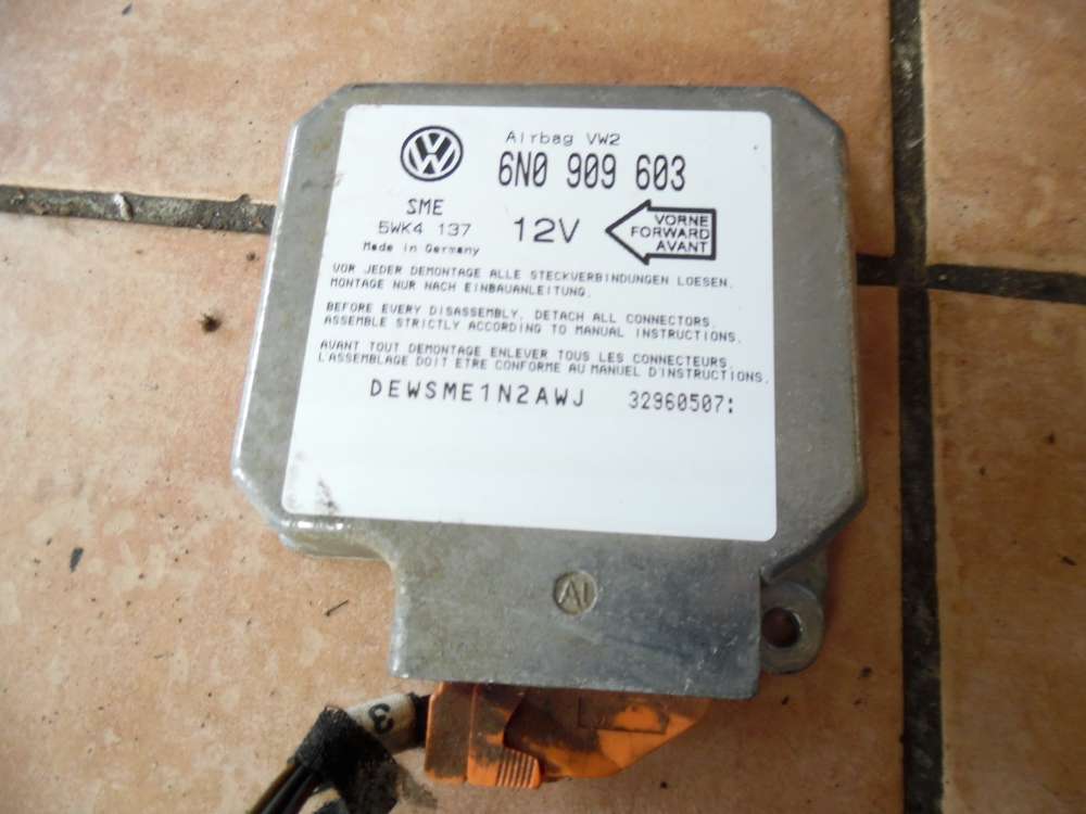 VW Golf III Airbagsteuergerät Steuergerät 6N0909603