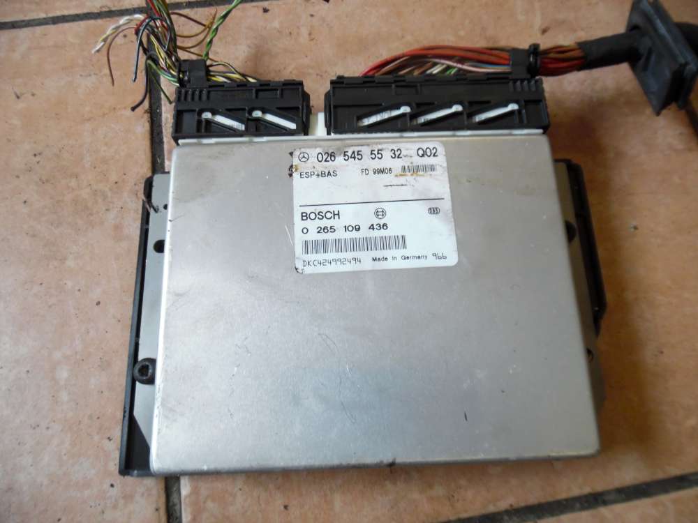 Mercedes E-Klasse W210 Steuergerät ESP + BAS 0265455532 Q02 Bosch 0265109436