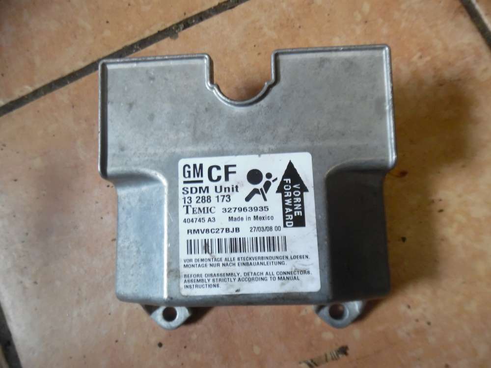 Opel Zafira B Airbagsteuergerät Entheiraten 13288173