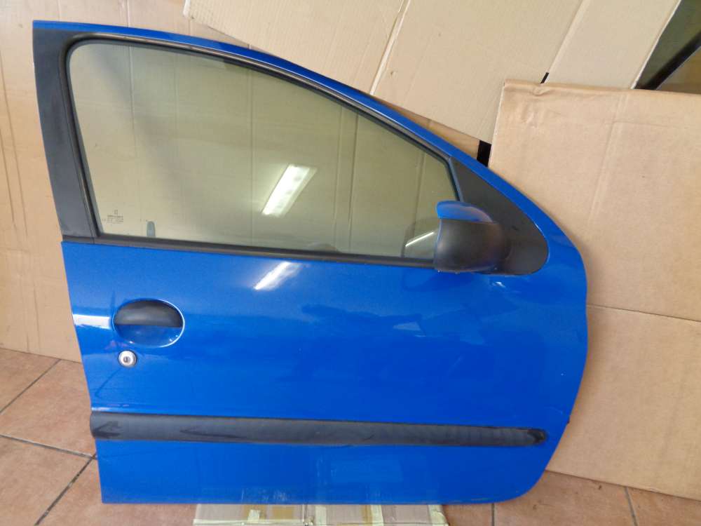 Peugeot 206 Bj:2000 5 türer Tür Vorne Rechts Blau Farbcode : EHJ