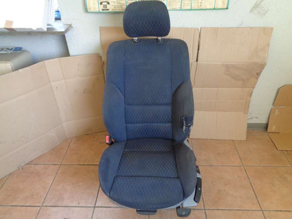BMW E46 3er Sitz Fahrersitz Vorne Links Stoff Dunkelblau