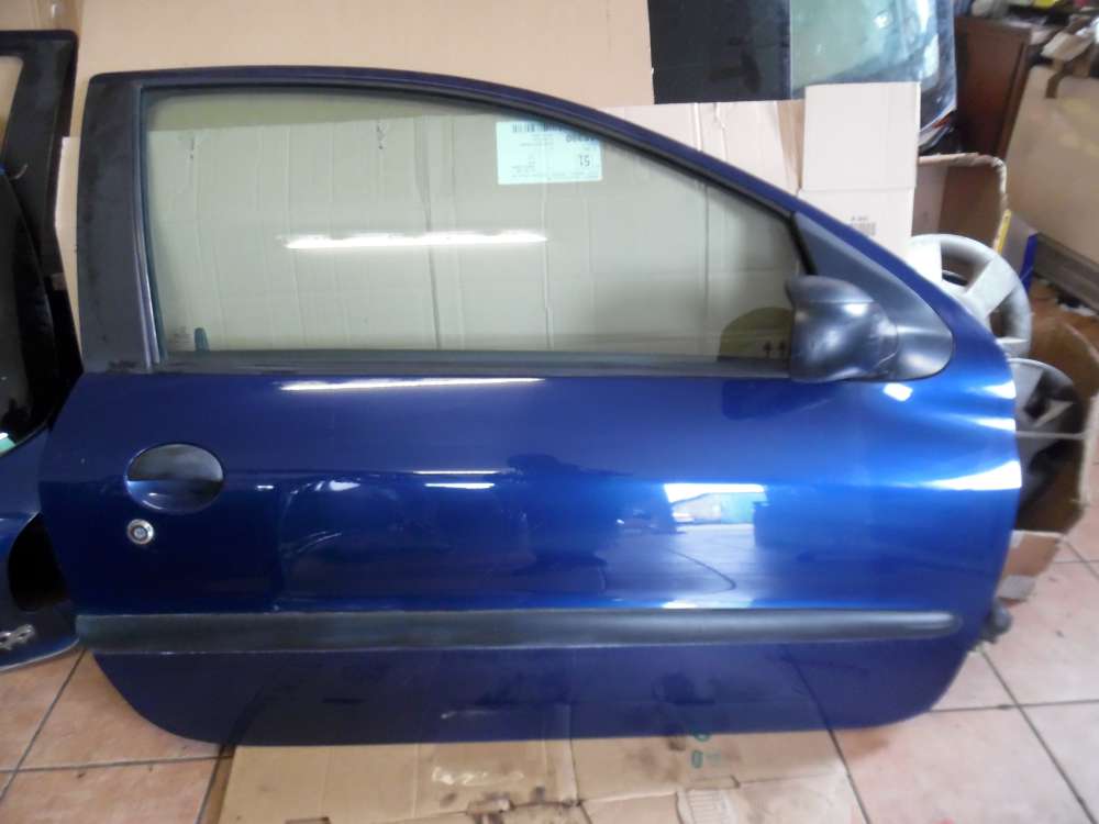 Peugeot 206 3-Türer Tür Vorne Rechts blau Farbcod: EGE