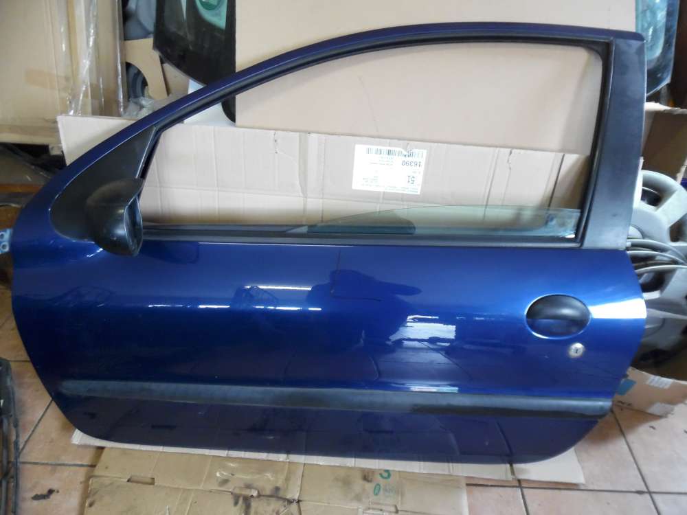 Peugeot 206 3-Türer Tür Vorne Links blau Farbcod: EGE