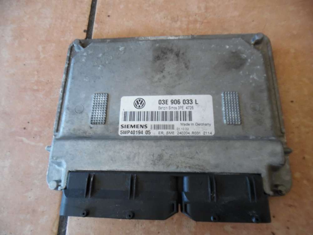 VW Polo 9N Motorsteuergerät 03E906033L Siemens 5WP4019405