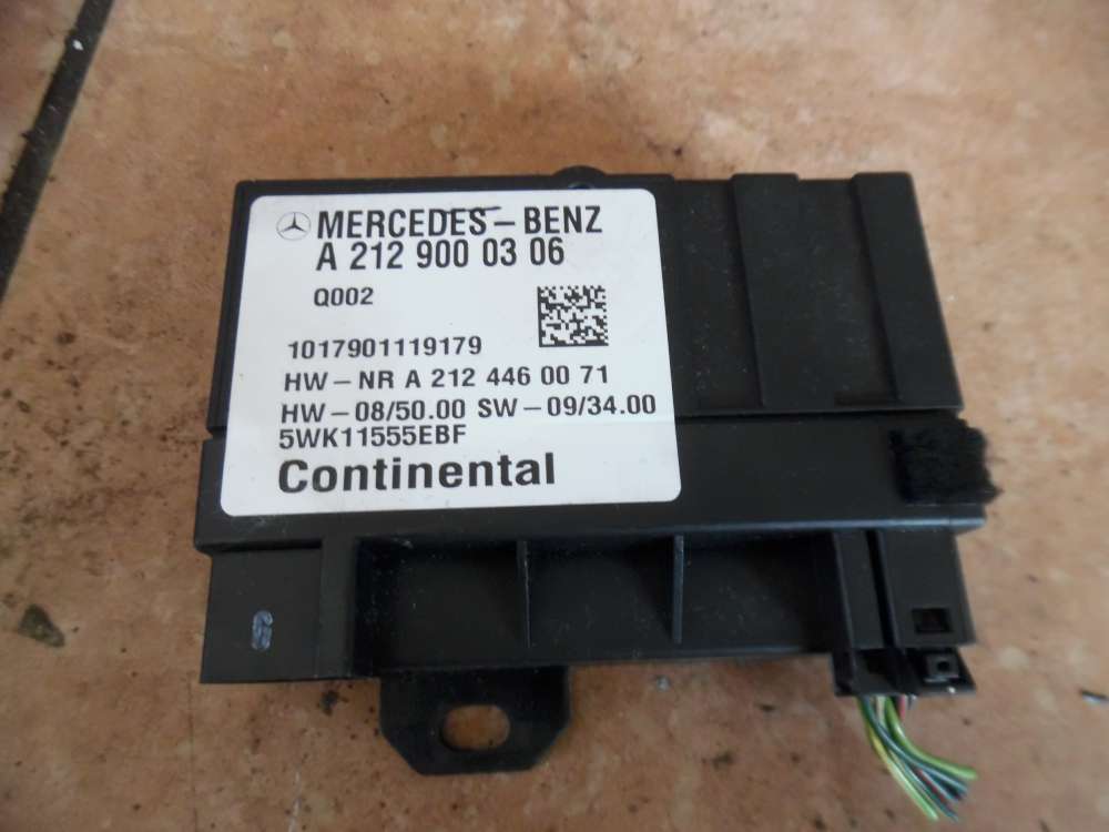 Mercedes-Benz E-Klasse W212 Steuergerät Kraftstoffpumpe A2129000306