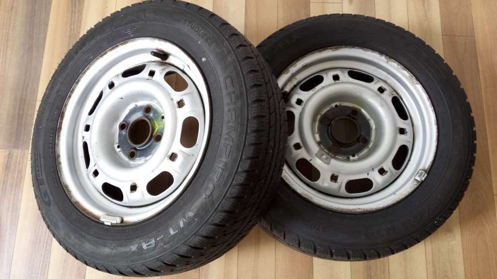 2x Stahlfelgen Winterreifen VW Passat 185/65 R14 86H 6Jx14H2 ET:38 Champiro M+S