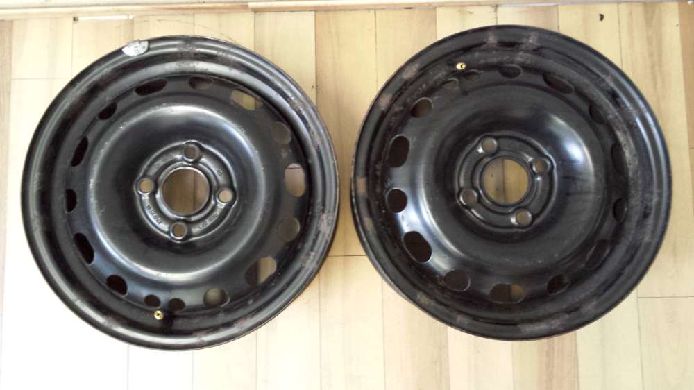 2 x Stahlfelgen Opel Corsa C 5 ? Jx14H2 ET: 49 2140141 4Loch