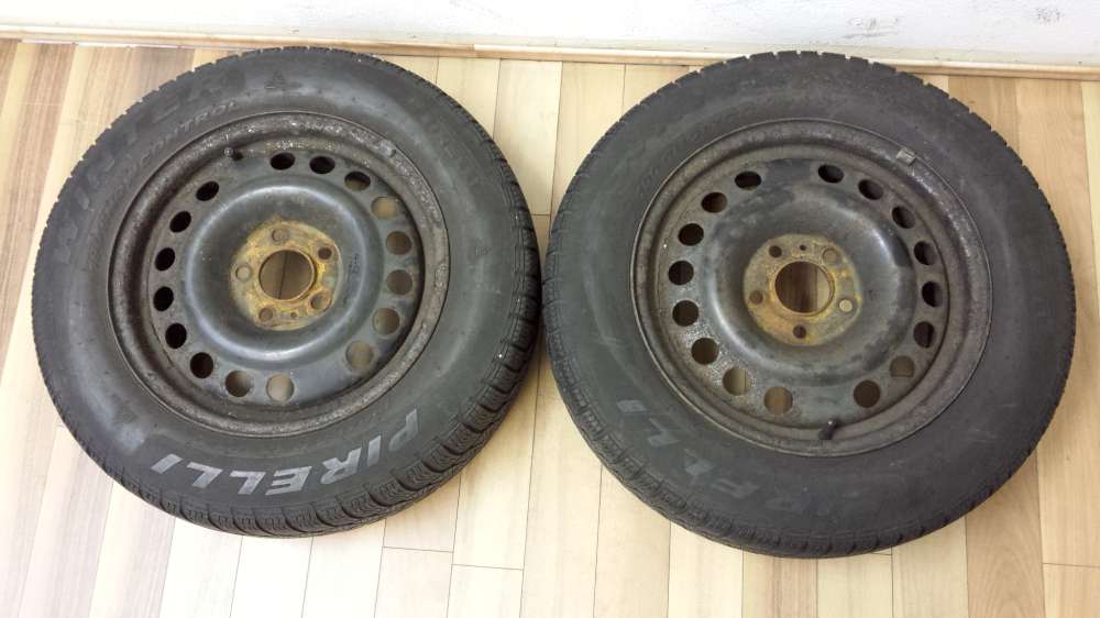 2x Winterreifen Stahlfelgen Opel Zafira A Meriva A 6Jx15H2 ET43 195/65 R13 91T