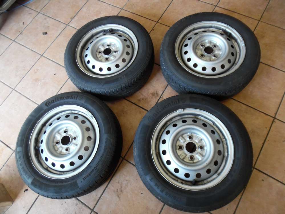 4x Stahlfelgen mit Reifen Sommerreifen Continental F?r Toyota Yaris P1 175/65 R14 82T  14x 5 1/2J