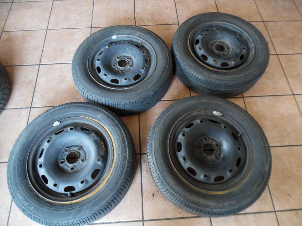 4x Stahlfelge mit Sommerreifen Bridgestone VW Seat 165/70 R 14 81T 6Jx14H2 6Q0601025