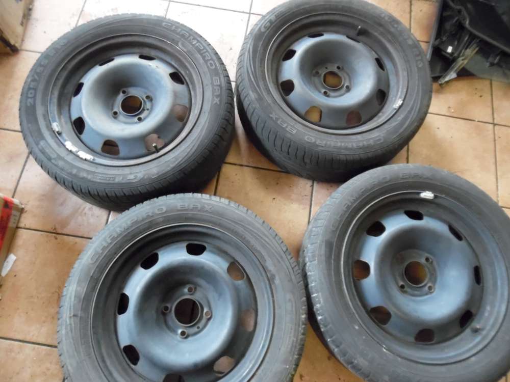 4x Stahlfelgen ohne Wintrreifen Peugeot 307 6.5Jx16 ET 31