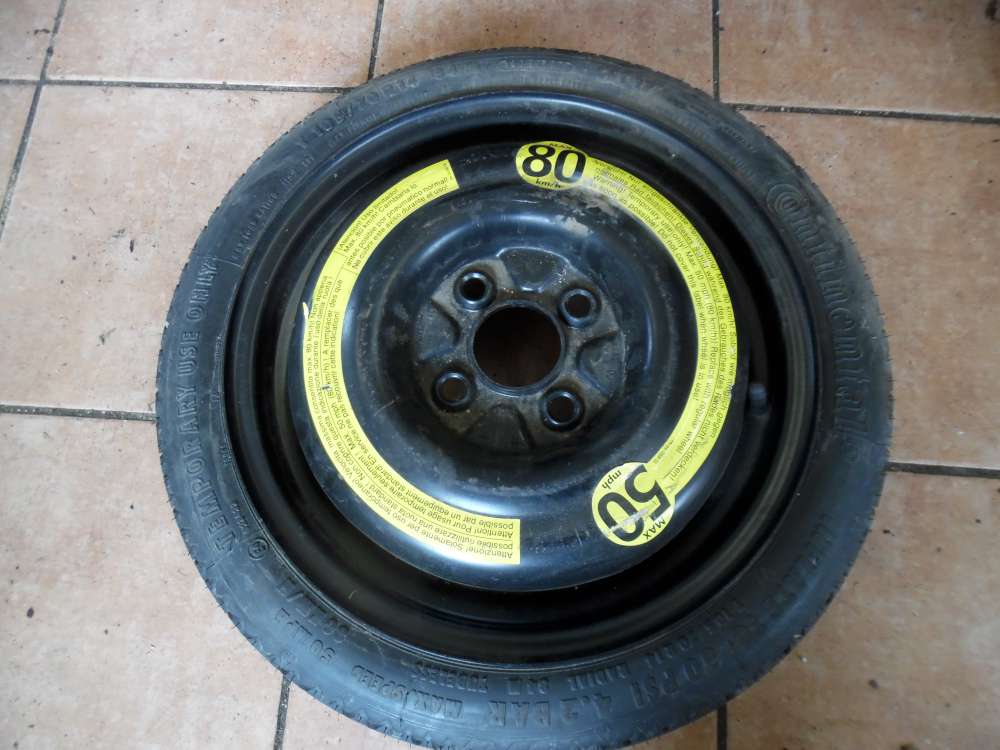 Ersatzrad Reserverad VW Golf II 3,5x14H2 ET45 T105/70 R 14 84M 357601025
