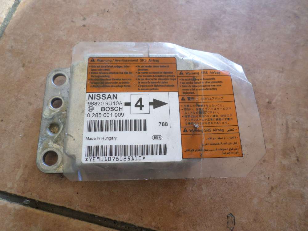 Nissan Note E11 988209U10A 0285001909 Airbagsteuerger?t