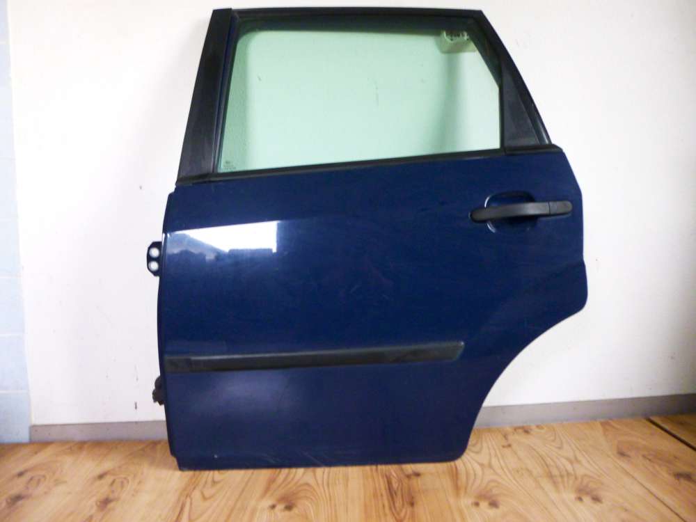 FORD FIESTA T?r links Hinten f?r 2002 bis 2008 blau Farbcode Torinblau