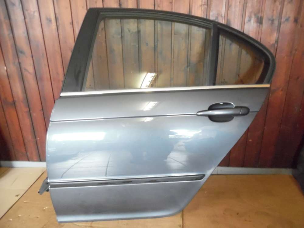 BMW E46 Limousine T?r Hinten Links Stahlgrau Metallic Farbcod : 400/7